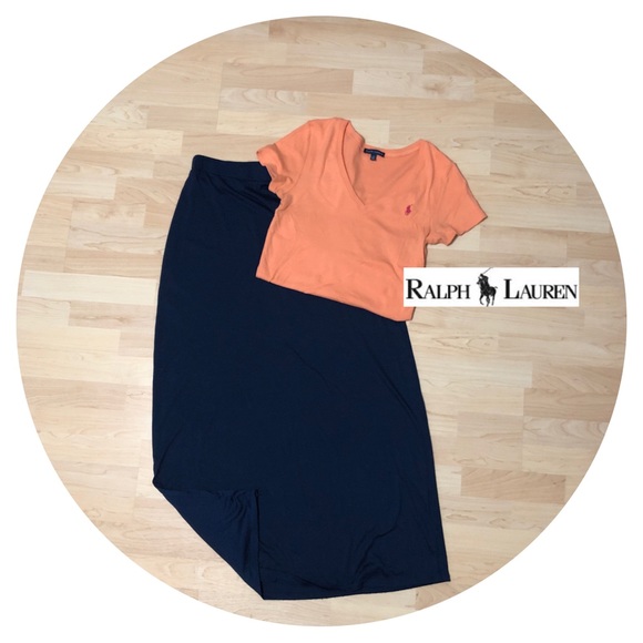 Ralph Lauren Dresses & Skirts - ❌ (sold) Ralph Lauren Top & Navy Blue Maxi Skirt